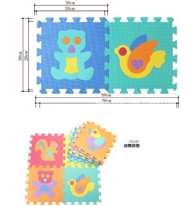 

10pcs Set 30cm EVA Baby Foam Crawling Mats Puzzle Toys For Baby Play Mat Educational Numbers Letter Animal Fruit Kids Carpet Toy
