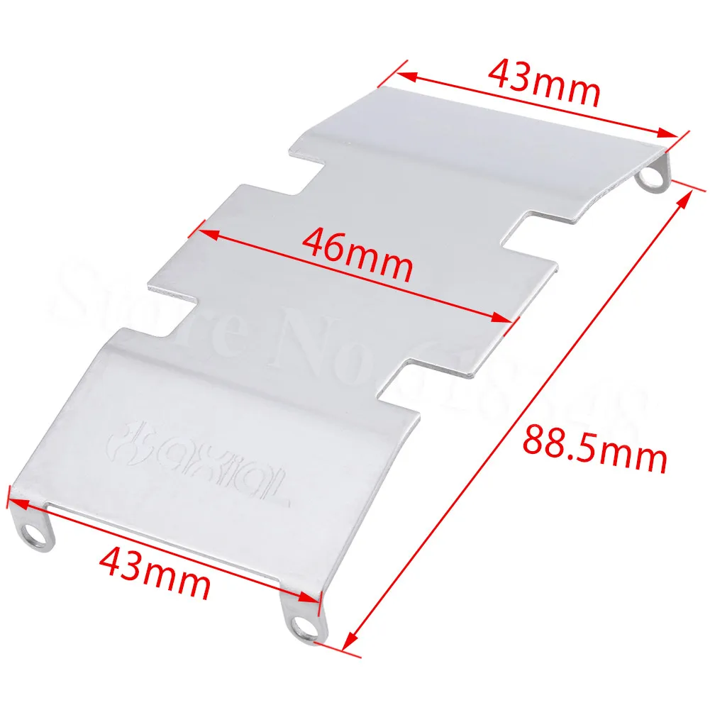 Stainless Steel Axial SCX10 Skid Plate Chassis Center Transmission Protection for 1/10 Scale RC Crawler Models 90046 90047 90060 | Игрушки и