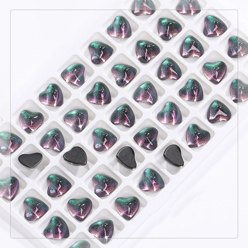 

6 мм красочные плоские сердечки Стразы Звездные флуоресцентные фотообои для украшения одежды