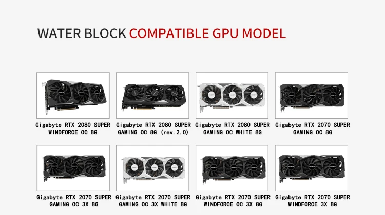 Barrow для Gigabyte RTX 2080 2070 SUPER GAMING OC Full GPU с блочным покрытием графический радиатор LRC2.0 5