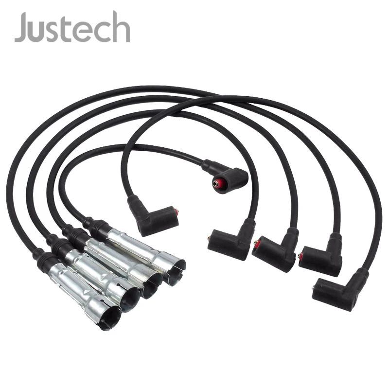 Комплект свечей зажигания Justech 4 шт. 032905483 г 059998031 кабелей для Seat Arosa Cordoba Ibiza II VW Lupo