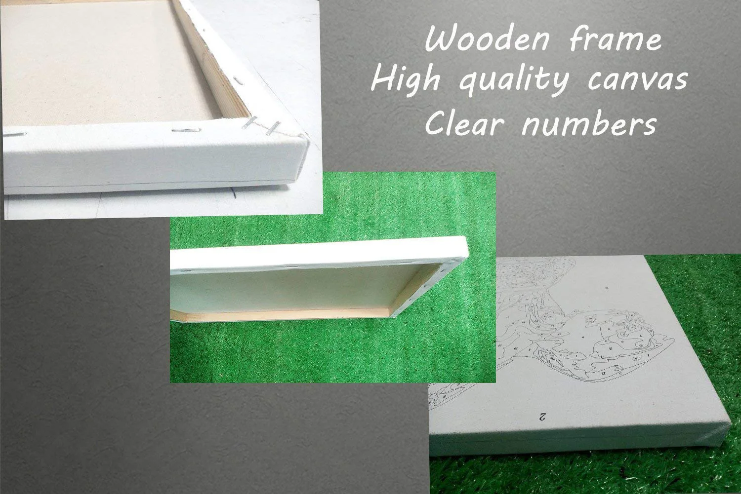 DIY живопись по номерам картинки зеленый камуфляж Американский флаг Холст Картина