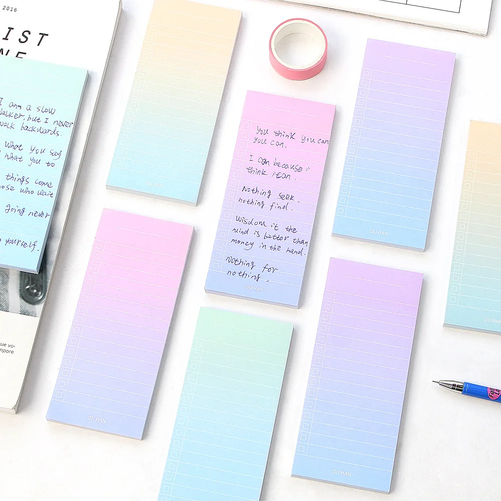 1 шт./40 листов градиентные цветные простые блокноты для оформления списка