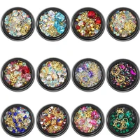 mixed color nail rhinestone glitter irregular beads for manicure nail art decoration stone case diy glue jewelry 3d accessories