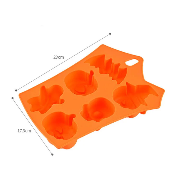 

3D Cake Mold Halloween Broom Pumpkin Frog Witch Silicone Fondant Soap Cupcake Candy Chocolate Decoration Baking Tool Christmas