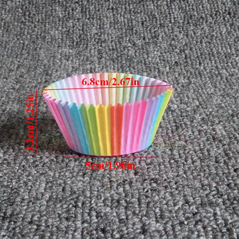 100 шт. бумажные стаканчики для маффинов капкейков подложка кексов