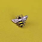Брошь в виде пчелы, эмалированная брошь с цитатой скромные пчелы