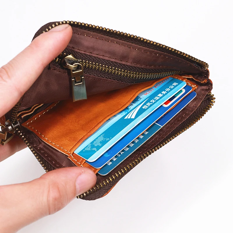 Кошелек из 2020 натуральной кожи для мужчин и женщин винтажный короткий маленький