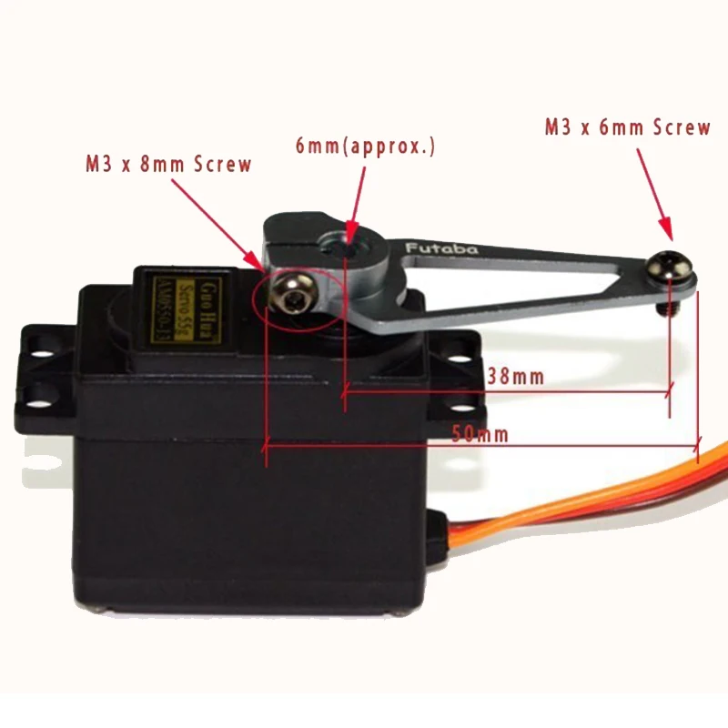 cnc 50 мм futaba cnc алюминиевый сплав сер