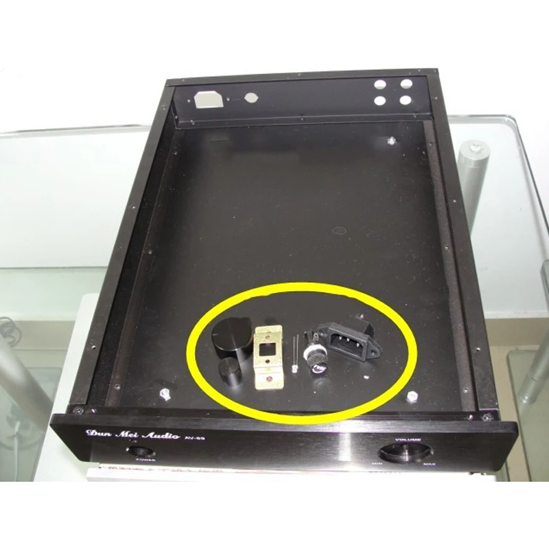 

Vogue 262*365*70mm AV69 Tube Preamp Power Amplifier Chassis Box House DIY Enclosure With Feet Screws Amplifier Case Shell