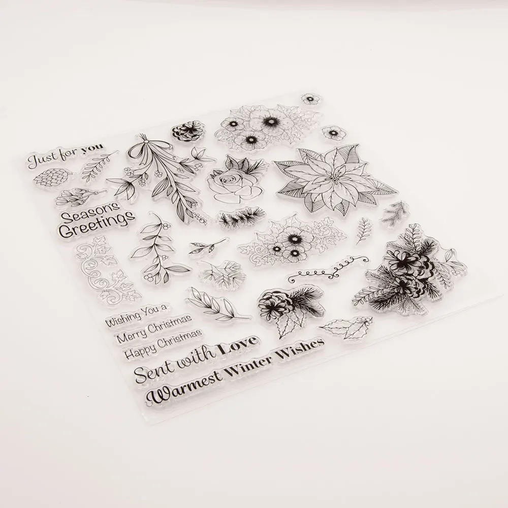 Цветочные штампы для скрапбукинга прозрачные украшения ручной работы подарки