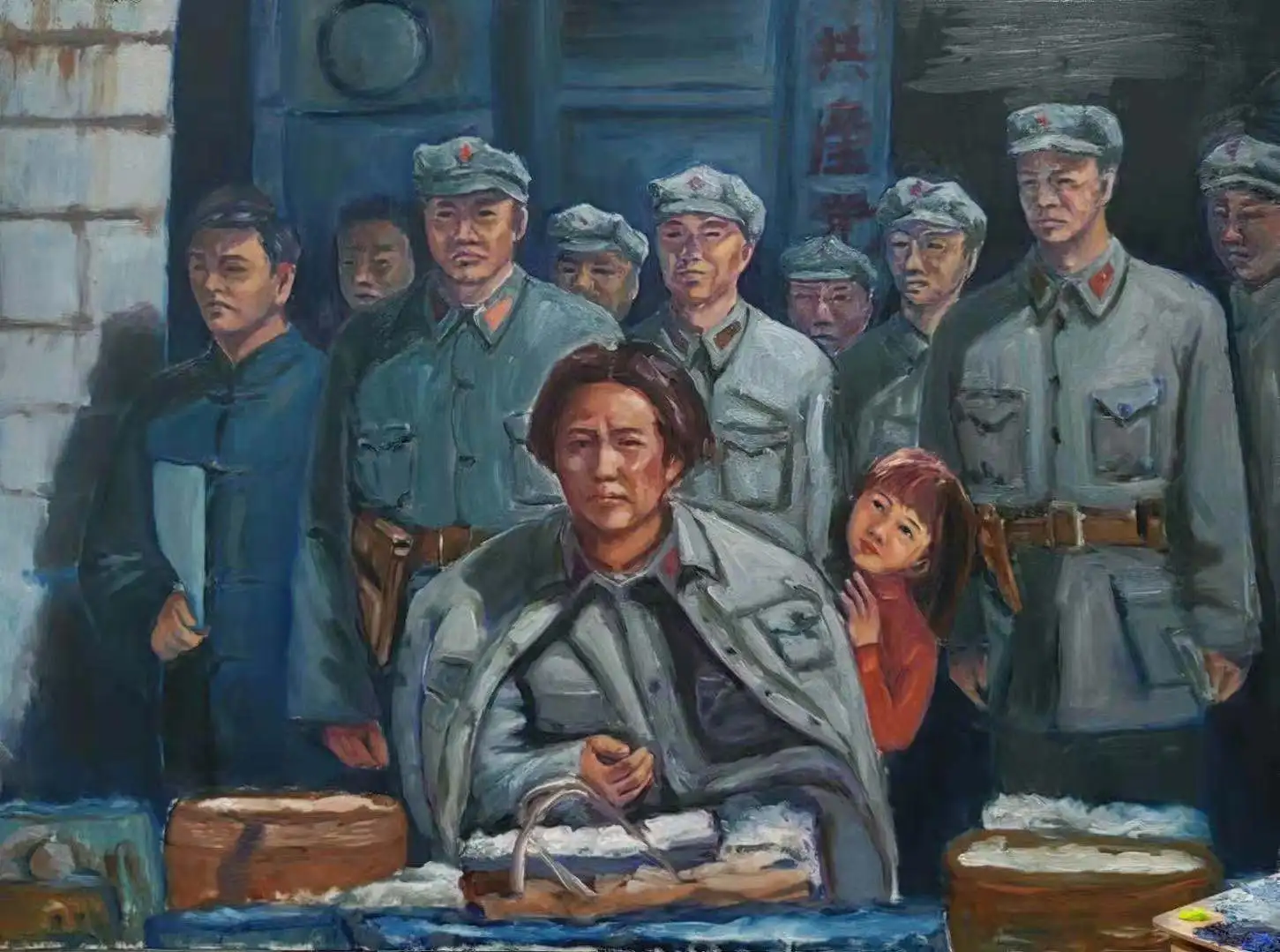 

Hand-made Oill Paintings From China Mainland University:Xi'an Academy of Fine Arts.Title: History is moving.