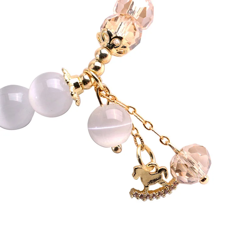 

New natural pearl opal crystal bracelet fashion design ins girlfriends hand ornament temperament all-match bracelet female