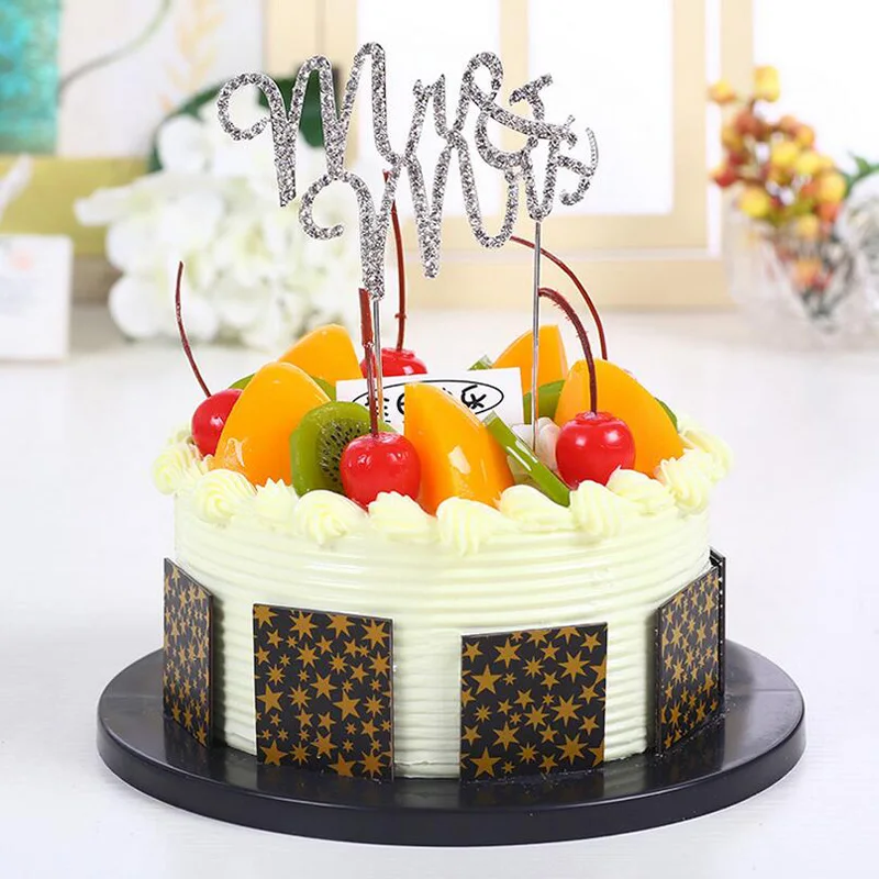 1 шт. Очаровательная Алфавит bling кристалл алмаза Вставка карты торт украшение