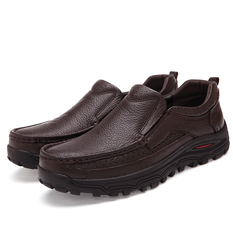 OLOMM large size 38-45 men's high quality leather shoes luxury brand casual dress soft DD-80 | Обувь