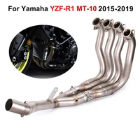 motorcycle exhaust system front header link pipe for yamaha yzf r1 mt 10 2015 2019