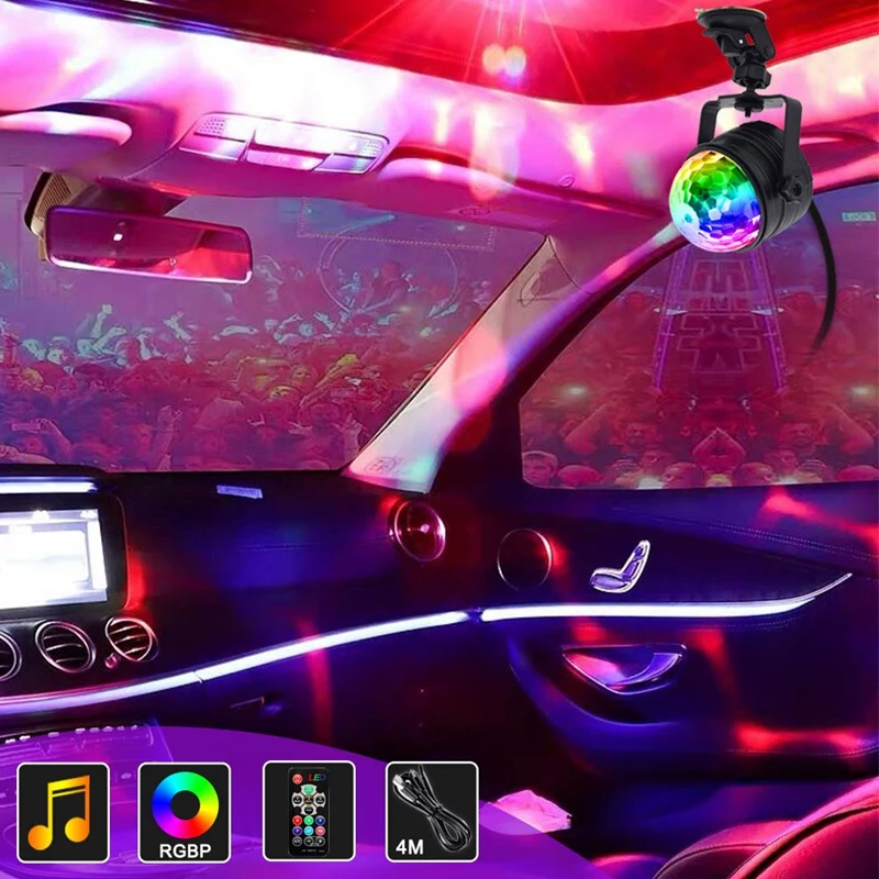 5 Вт сцены 4 Цвет RGB звуковая активация чешское стекло диско шар стробоскоп DJ для