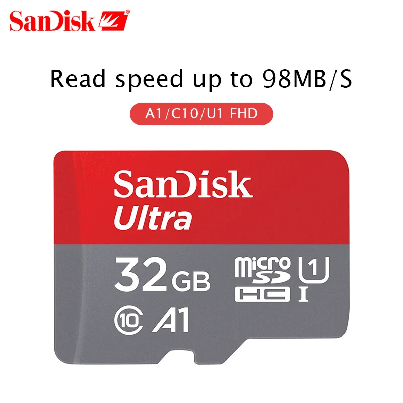 SanDisK UHS-I Micro SD карта A1 16 ГБ 32 64 128 b512гб до 100 МБ/с./с TF SDHC/SDXC Новое поступление памяти