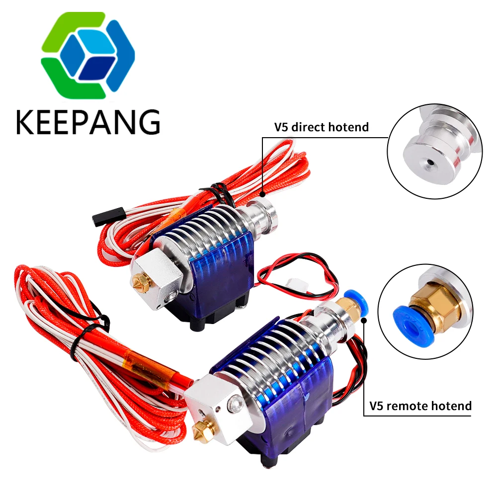 Комплект для экструдера E3D V5 J head Hotend 12 В 40 Вт Remote Bowden охлаждающий блок сопло 1 75 мм 3