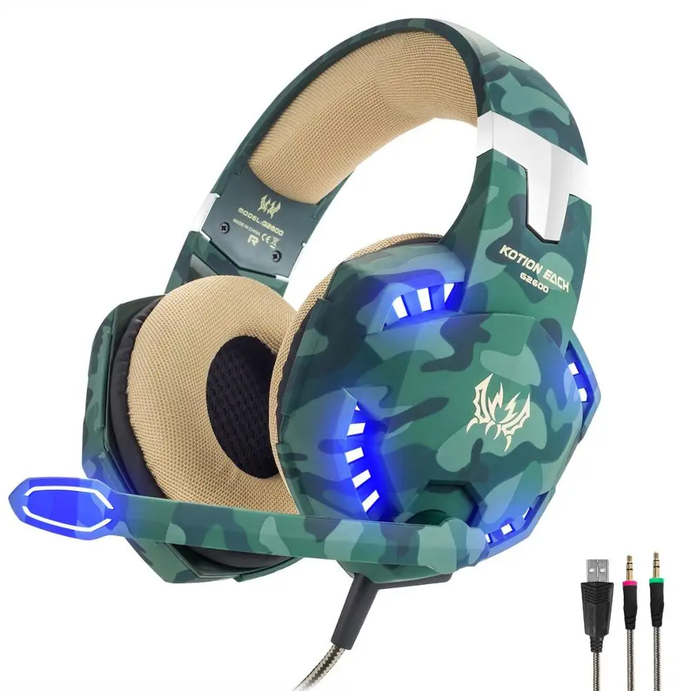 Игровые наушники KOTION G2000 G2600 игровая гарнитура для ПК компьютер Стерео с