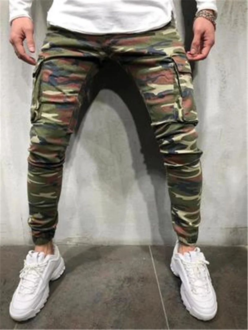 

Men's Clothing Jeans Pants Camouflage Vintage Skinny Cargo Jeans for Men Denim Trousers Hip Hop Streetwear Pencil Pant