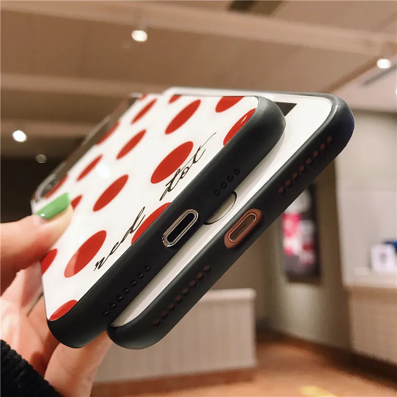 Роскошный косметический зеркальный чехол для iPhone X XR XS MAX 7 8 Plus TPU + PC задняя крышка