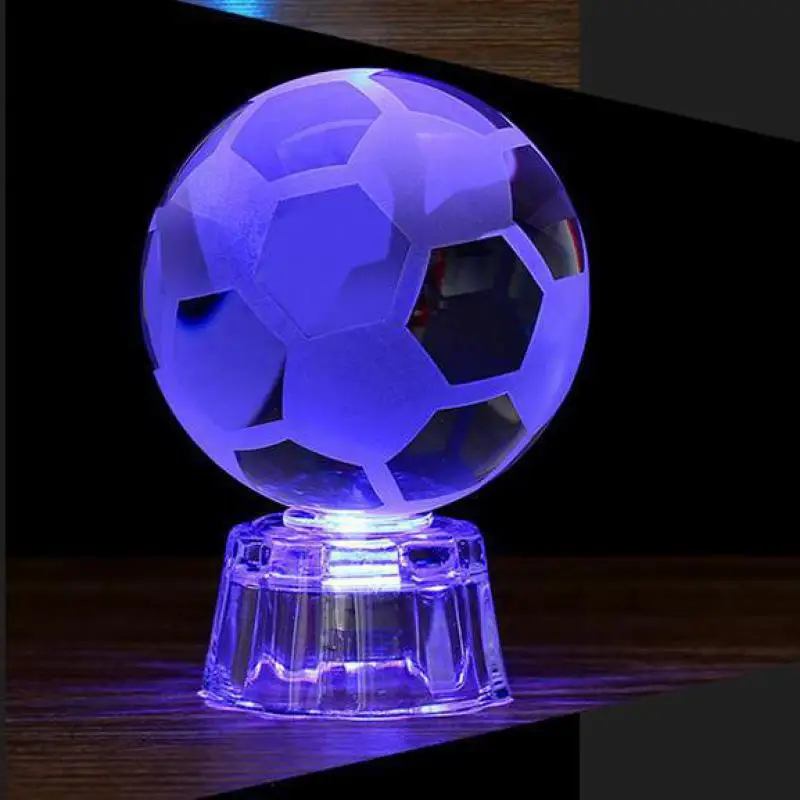 

Basketball Football Crystal Night Lamp Christmas Decoration Gift Lighting Children's Room Crystal Ball 3d Led Kids Night Light