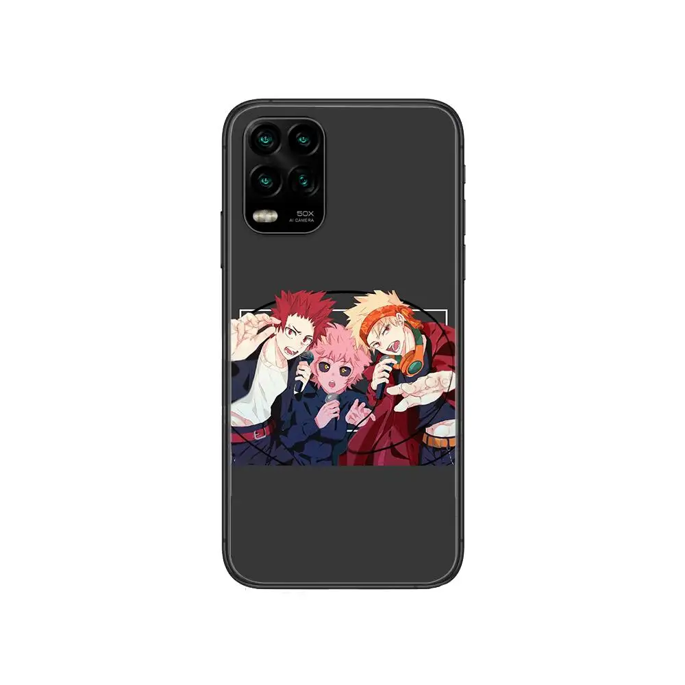

My Hero Academia Comics case cartoon Phone Case For XiaoMi Redmi Note 10 9S 8 7 6 5 A Pro T Y1 Anime Black Cover Silicone Back P