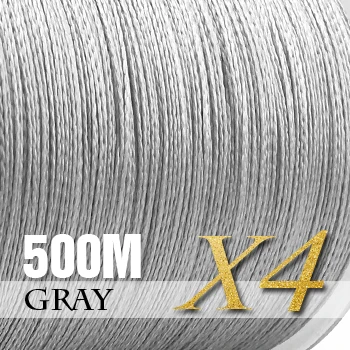 SIECHI PE плетеная леска, многофиламентная, 500 м, 8 нитей, корд, леска для ловли карпа, для морской воды, 20, 30, 40, 50, 60, 80 фунтов - Цвет: Grey-4 Strands
