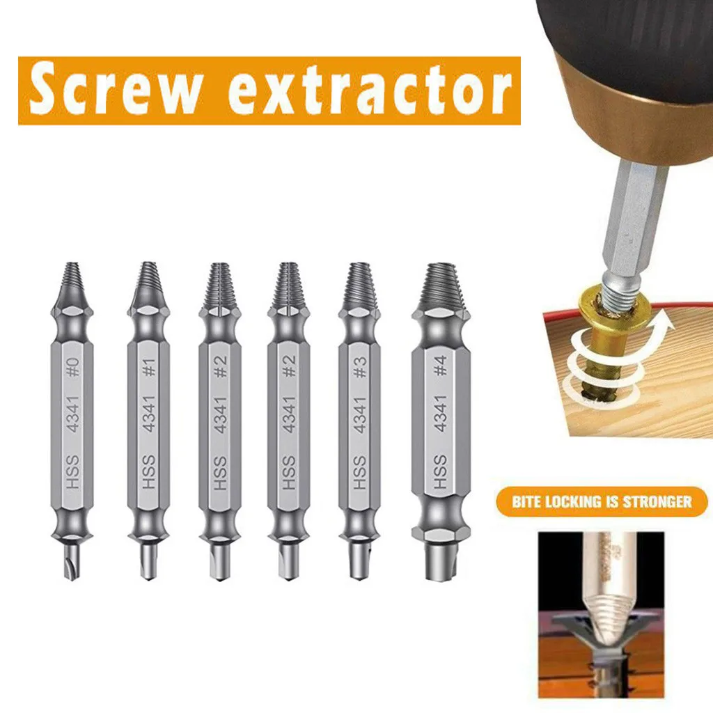

5pcs Damaged Screw Extractor Drill Bit Extractor Drill Set Broken Speed Out Bolt Extractor Bolt Stud Remover Tool#40
