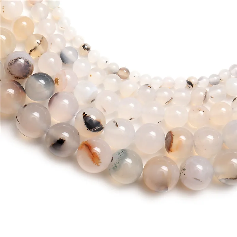 Оптовая продажа натуральный камень водные Агаты Гладкие Круглые бусины 4 мм 6 8 10 12