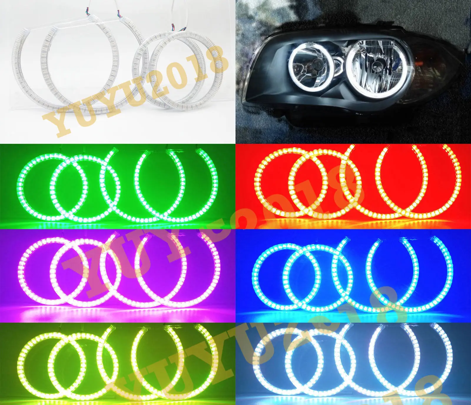 Светодиодные галогенные кольца angel eye для BMW E81 E82 E87 E88 2006-2013 | Автомобили и