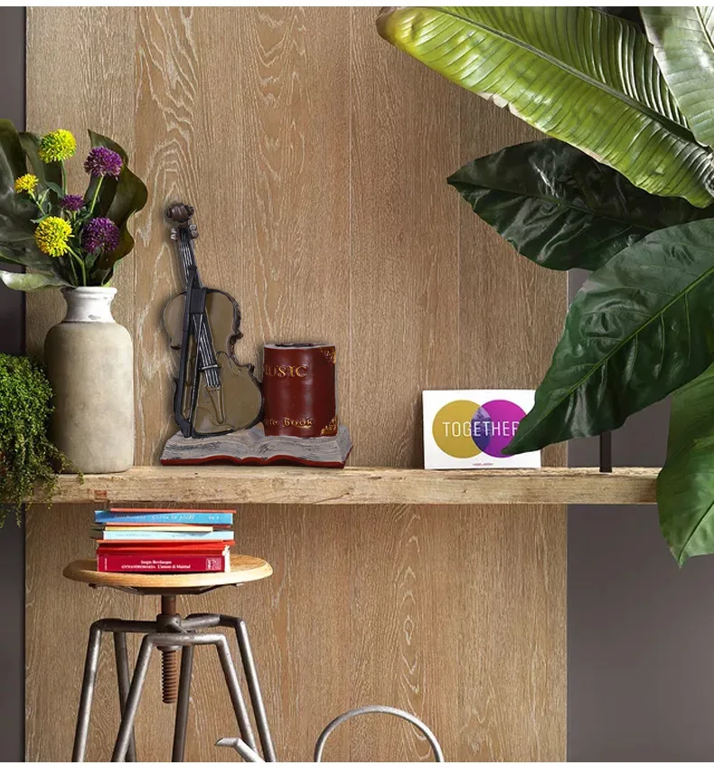 

Nordic Vintage Instrument Students Creative Multi-Functional Resin Craft Gift Piece Saxocope Violin Collection Pen Insert