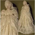 Модное платье с цветочным рисунком для девочек, вечернее свадебное белое Тюлевое платье принцессы для маленьких девочек, для крещения, первого дня рождения