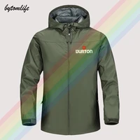 red burton arrow logo outdoor mountaineering windproof jacket hooded comfortable men women fashion high quality coat