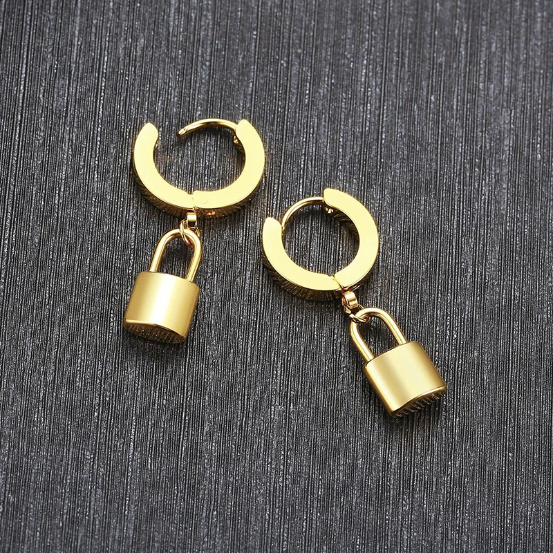 Huggie Pad Серьги с замком колечки для пирсинга серьги-кольца серьги с замком маленькие Подвесные серьги с замком