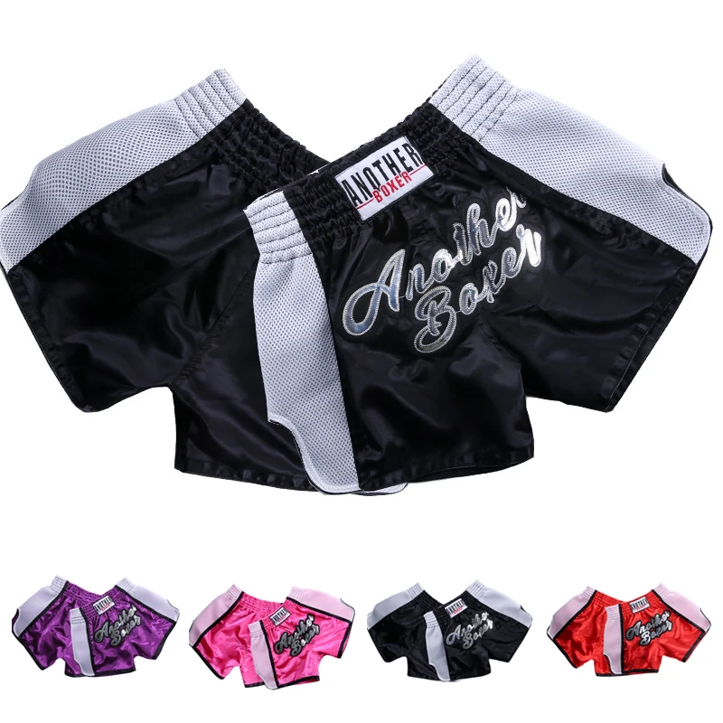 

1pc Boxing Shorts Unisex Adult/Kids Kickboxing Fighting Pants Polyester Men Women Kickboxing Fighting MMA Hot Sale