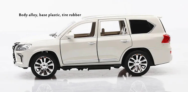 Высокая имитация литья под давлением машина LX570 SUV 1/24 модель игрушки из металлического сплава откатные Машины Игрушки транспортные средства для детей Подарки для детей