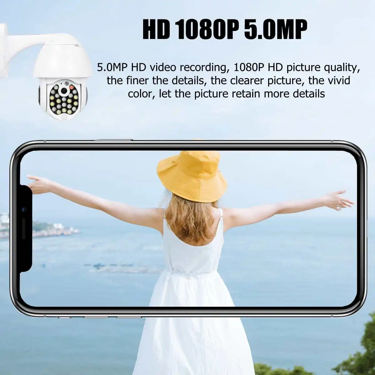 5.0MP HD 1080P Wi-Fi 21 светодиодный IP камера наружная безопасность скорость купольная камера ИК 30 м CCTV камера наблюдения s 8X цифровой зум