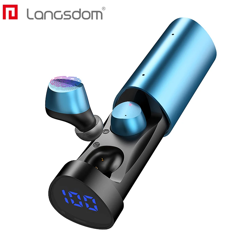 TWS наушники Langsdom с поддержкой Bluetooth со светодиодной подсветкой|Наушники и