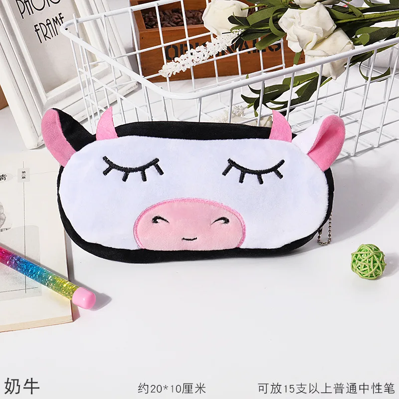 Милый плюшевый пенал Kawaii большой емкости с животными школьные принадлежности