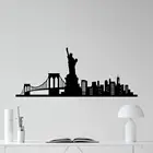 195x80 см Нью-Йорк горизонтальная Наклейка на стену Наклейка Статуя Свободы виниловая наклейка s домашний декор гостиная обои 