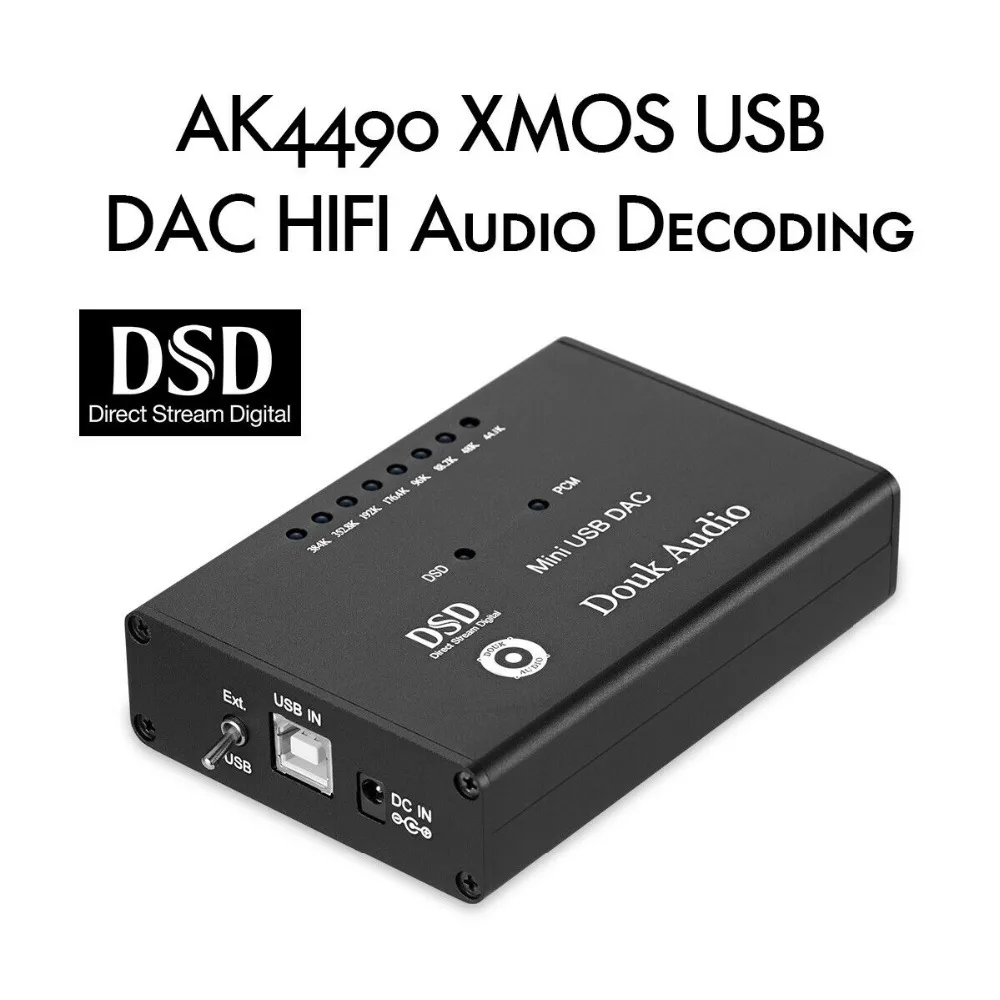 Douk аудио XMOS XU208 USB DAC аудио декодер SPDIF конвертер цифровой интерфейс усилитель для наушников XU208 DOP64 DSD256 PCM384K