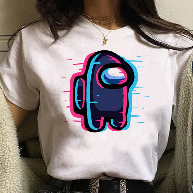 

New Game Among Us T Shirt Women Kawaii Summer Tosp Cartoon Graphic Tees Funny Harajuku T-shirt Unisex Fashion Tshirt Female