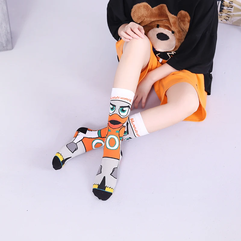 Студенческие чулки баскетбольные цифровые носки одна пара мужские и женские