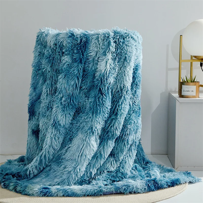 

Super Soft Fluffy Shaggy Throw Blankets Solid Color Long Plush Cozy Warm Shawl Blanket Bedspread 80*120cm/130*160cm/160*200cm