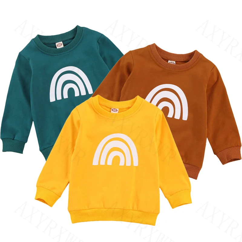 Детский свитшот с радужным принтом на весну/осень|Толстовки и кофты| |