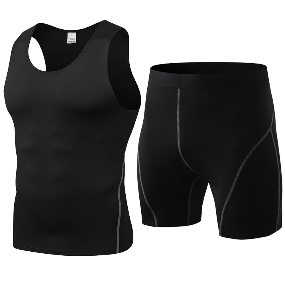 Мужской спортивный костюм для бега спортивное белье компрессионные шорты