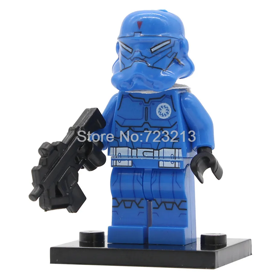 Мандалорское драже popping Boba Мандалорское одной продажи Star Wars рисунок Джанго Фетт pre vizsla Набор строительных блоков Модель бобба Фет игрушки - Цвет: Blue Trooper