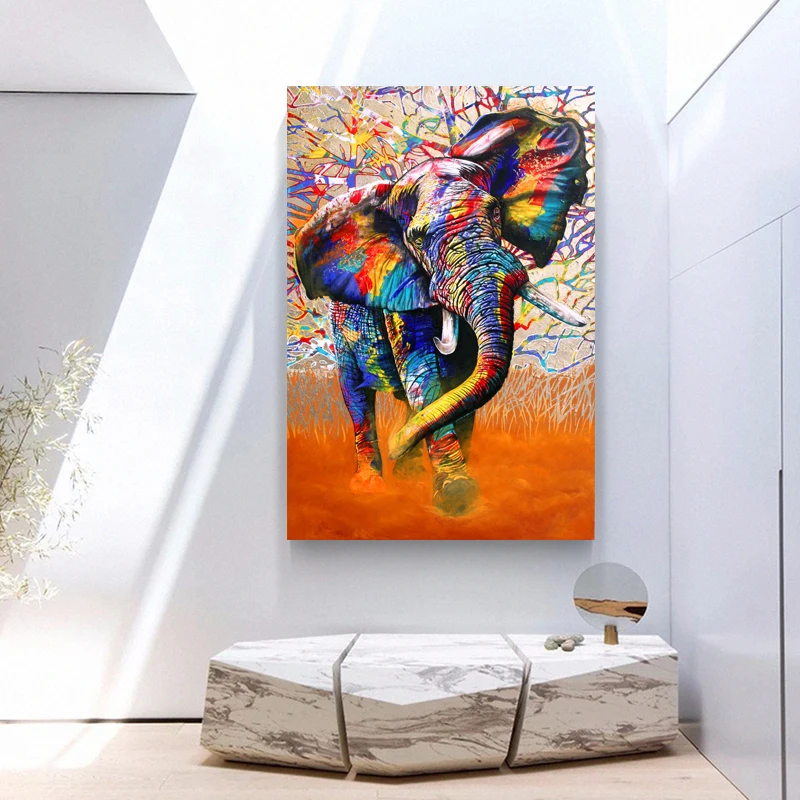 RELIABLI Арт холст Картины Африканский слон животное картинками настенные